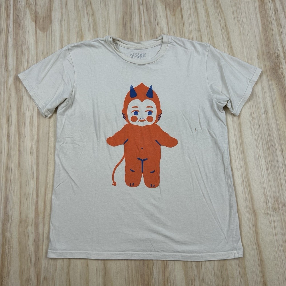 Yarrow Goods Tee Doin Great Odin Cat T-Shirt Size Small Devil Baby